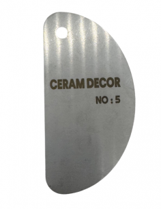 Estèque rigide en acier inox n°5 - 10 x 5 cm