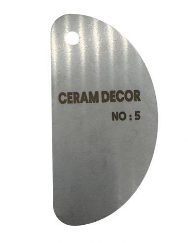 Estèque rigide en acier inox n°5 - 10 x 5 cm