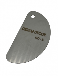 Estèque rigide en acier inox n°5 - 10 x 5 cm 2