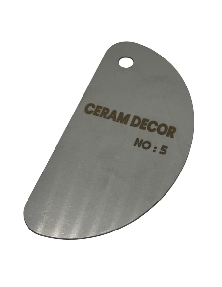 Estèque rigide en acier inox n°5 - 10 x 5 cm