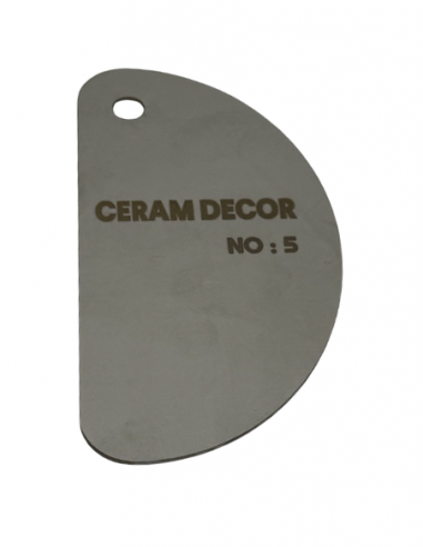 Estèque rigide en acier inox n°5 - 10 x 5 cm