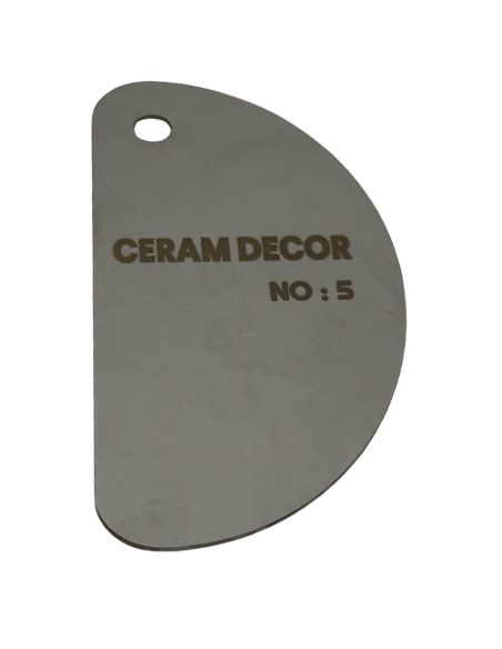 Estèque rigide en acier inox n°5 - 10 x 5 cm