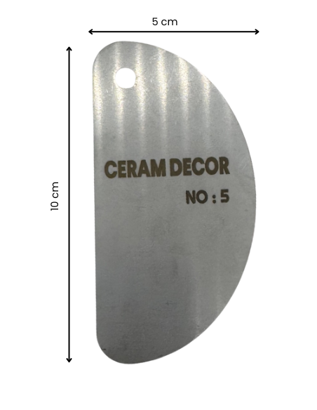 Estèque rigide en acier inox n°5 - 10 x 5 cm