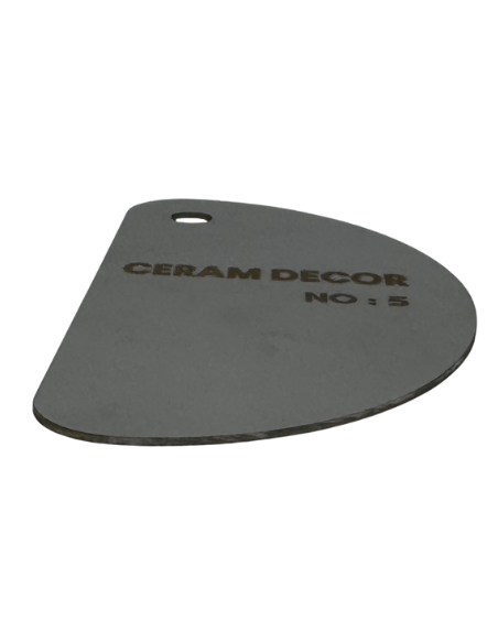 Estèque rigide en acier inox n°5 - 10 x 5 cm