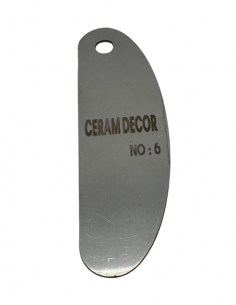 Estèque rigide en acier inox n°6 - 10 x 3 cm 2