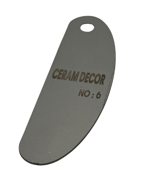 Estèque rigide en acier inox n°6 - 10 x 3 cm