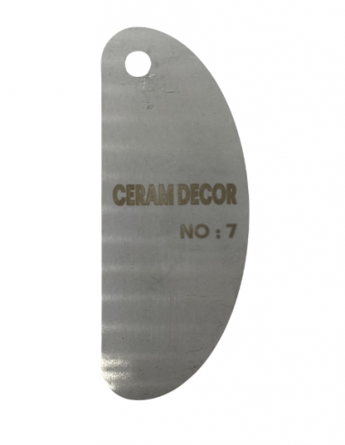 Estèque rigide en acier inox n°7 - 10 x 4 cm