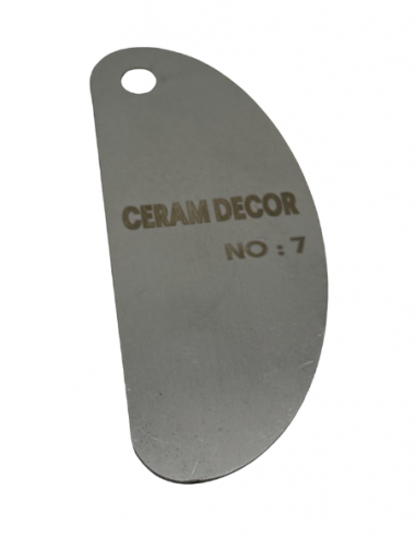 Estèque rigide en acier inox n°7 - 10 x 4 cm