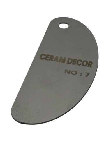 Estèque rigide en acier inox n°7 - 10 x 4 cm