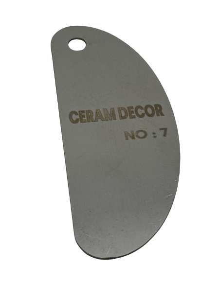 Estèque rigide en acier inox n°7 - 10 x 4 cm