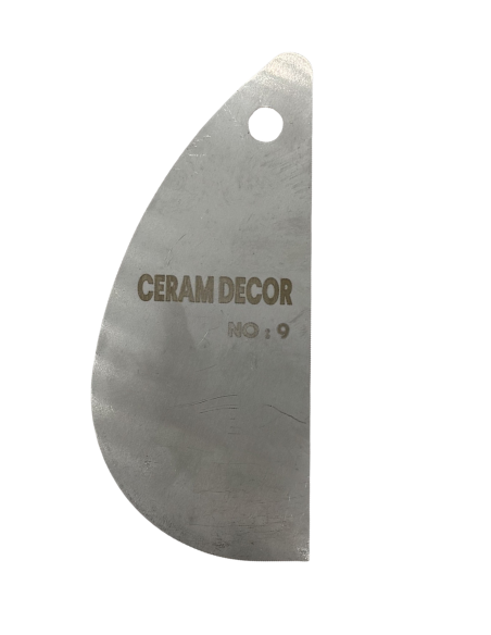 Estèque rigide en acier inox n°9 - 10.5 x 4.5 cm
