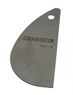 Estèque rigide en acier inox n°9 - 10.5 x 4.5 cm 2