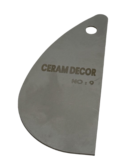 Estèque rigide en acier inox n°9 - 10.5 x 4.5 cm