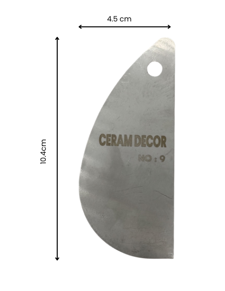 Estèque rigide en acier inox n°9 - 10.5 x 4.5 cm