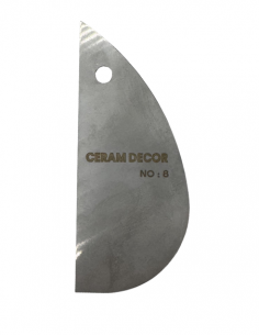 Estèque rigide en acier inox n°8 - 11 x 4.5 cm