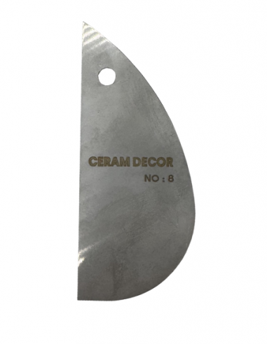 Estèque rigide en acier inox n°8 - 11 x 4.5 cm