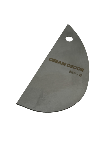 Estèque rigide en acier inox n°8 - 11 x 4.5 cm