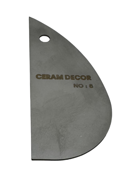 Estèque rigide en acier inox n°8 - 11 x 4.5 cm