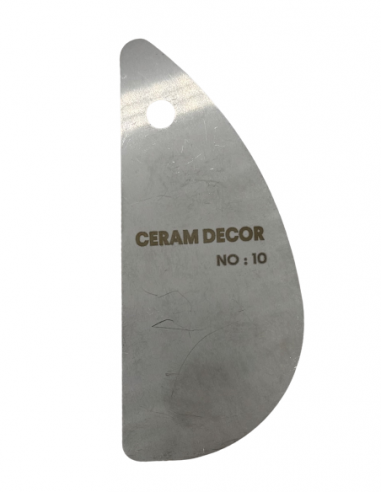 Estèque rigide en acier inox n°10 - 10.5 x 4.5 cm