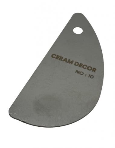 Estèque rigide en acier inox n°10 - 10.5 x 4.5 cm