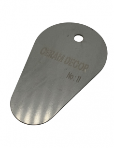 Estèque rigide en acier inox n°11 - 8.5 x 5 cm 2