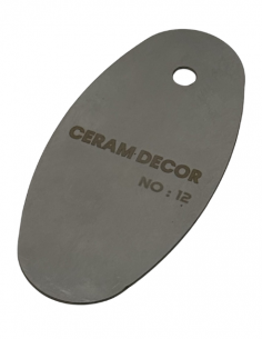 Estèque rigide en acier inox n°12 - 10 x 4.5 cm 2