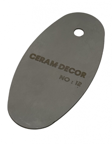 Estèque rigide en acier inox n°12 - 10 x 4.5 cm