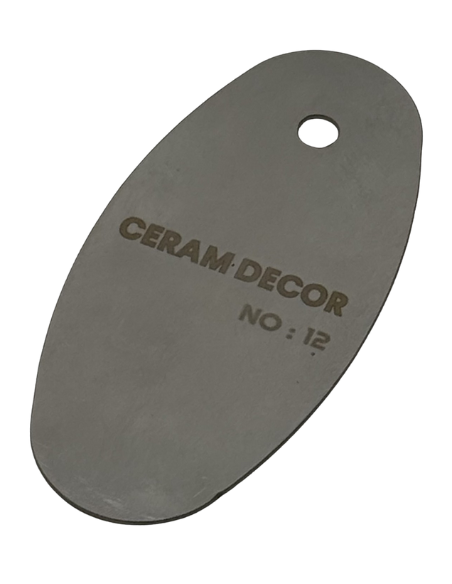 Estèque rigide en acier inox n°12 - 10 x 4.5 cm