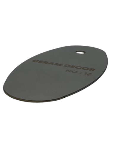 Estèque rigide en acier inox n°12 - 10 x 4.5 cm