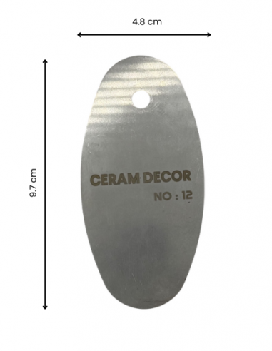 Estèque rigide en acier inox n°12 - 10 x 4.5 cm