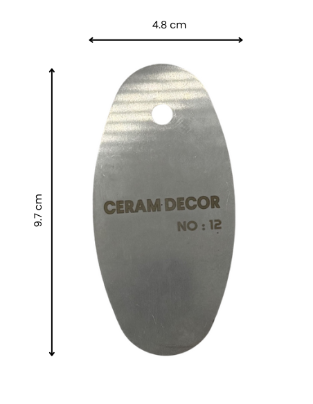 Estèque rigide en acier inox n°12 - 10 x 4.5 cm