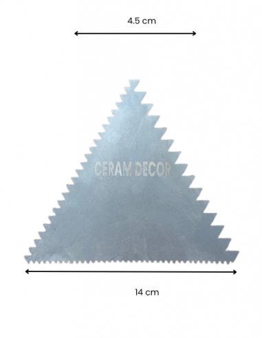 Estèque rigide triangulaire à griffer