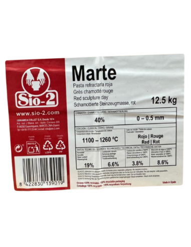Grès rouge à chamotté fine Marte I SIO2