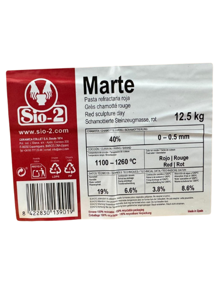 Grès rouge à chamotté fine Marte I SIO2