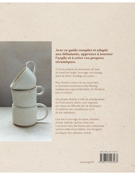 Livre "Argile - 20 projets pour maîtriser le tour" de Lilly Maetzig
