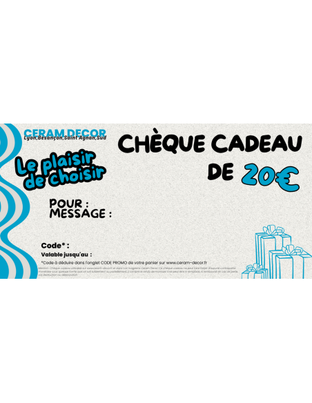 Chèque cadeau de 20€