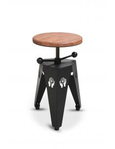 Tabouret en métal ajouré avec pied BLEUS 2