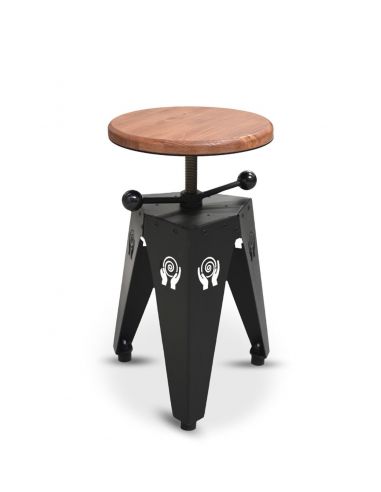 Tabouret en métal ajouré avec pied BLEUS