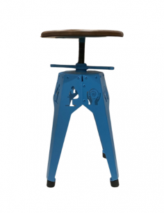 Tabouret en métal ajouré avec pied BLEUS