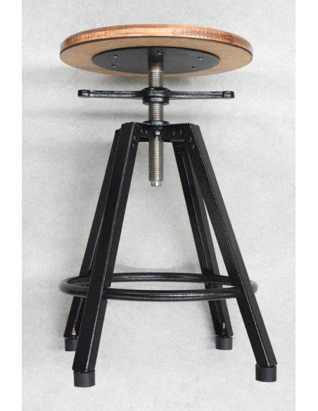 Tabouret en métal avec pied BLEUS