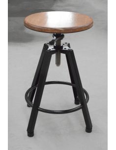 Tabouret en métal avec pied BLEUS 2