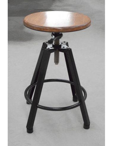 Tabouret en métal avec pied BLEUS