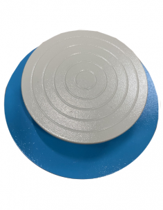 Tournette basse double diamètre 30/22cm Grise/bleue 2