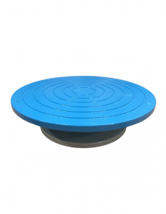 Tournette basse double diamètre 15/22cm Grise/bleue