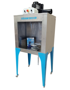 Cabine d'émaillage à rideau d'eau en inox