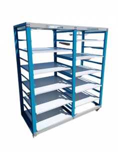 Rack de séchage double avec étagère