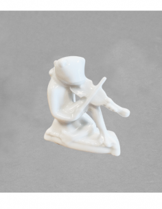 Figurine grenouille violon en porcelaine