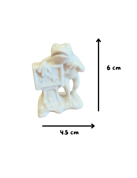 Figurine grenouille orgue de barbarie