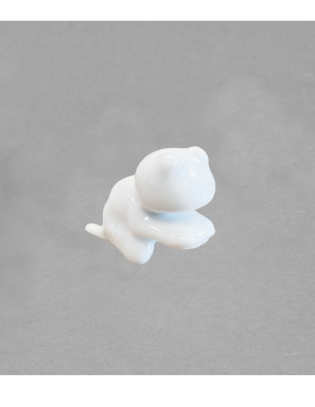 Figurine grenouille qui plonge en porcelaine