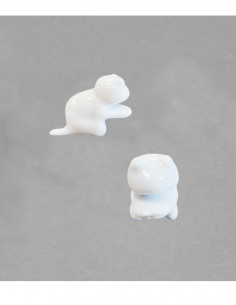 Figurine grenouille qui plonge en porcelaine 2